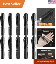10x LED Mini Pen Flashlight - 300 Lumens Tactical Pocket Lights for Outdoor Use