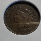 1900 Indian Head Cent Penny. ANACS AU 50. Full Liberty. Free Shipping
