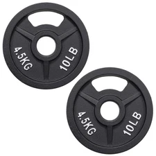 BalanceFrom Cast Iron Weight Plates,2-Inch Multiple Weight Options,Pair or Set