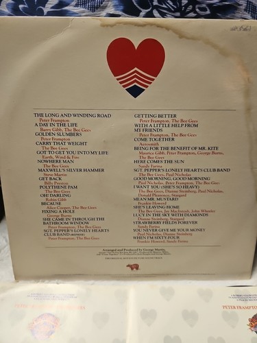Peter Frampton The Bee Gees SGT Peppers Lonely Hearts Club Vinyl LP And Poster - Picture 3 of 8