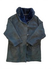 Genuine sheepskin coat, black, 38/ size 14