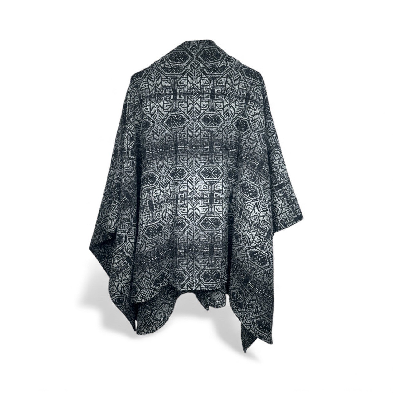 Pendleton Geometric Pattern Button Front Poncho C… - image 2