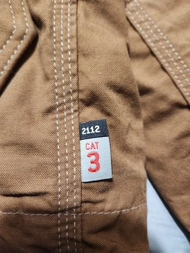 Carhartt FR Full Swing Flame Resistant CAT 3 Brown Work Jacket Mens M  image 11