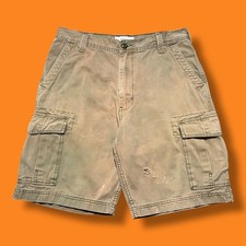 Vtg Thrashed Levis Cargo Shorts Faded Distressed y2k Cotton Size 34 Waist
