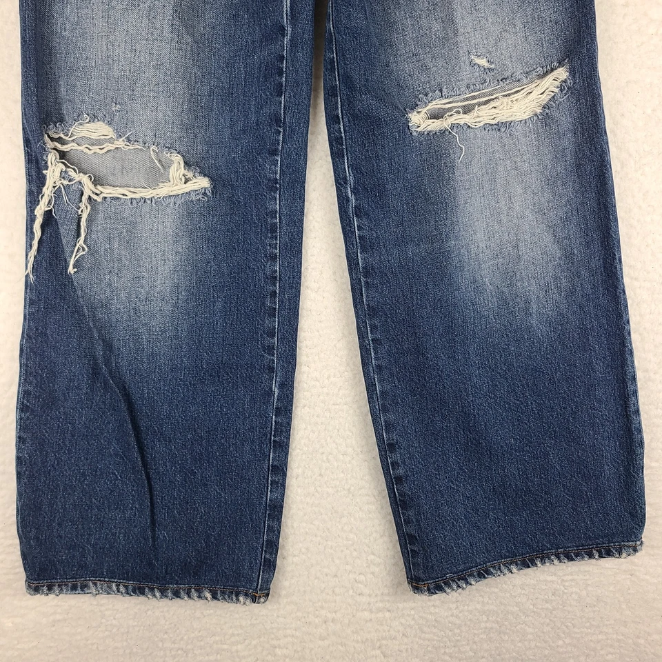 Pantalones de mezclilla CERRADOS para mujer 27 holgados pierna ancha C91896 Nolin Candiani Deni-X ITALIA Foto 2 de 4