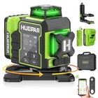 Huepar 3x360° Green Cross Line Bluetoothed Laser Level with Large LCD Screen