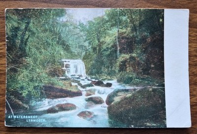 1905 Watersmeet, Lynmouth, Devon Postkarte Wasserfall ''National'' Serie,