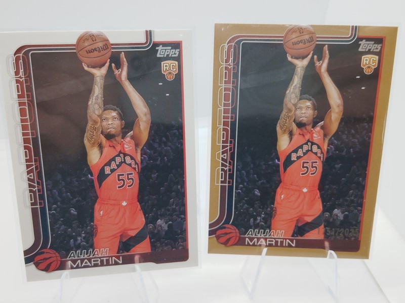 2025-26 Topps Alijah Martin Gold RC #ed 1751/2025 Toronto Raptors W/ Base Rookie