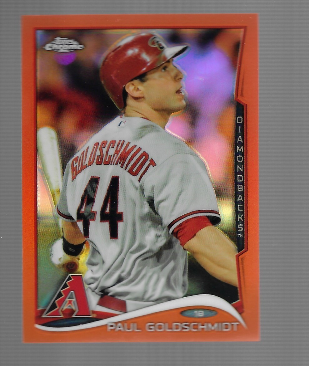 Paul Goldschmidt - 2014 Topps Chrome Baseball Orange Refractor Card -#125