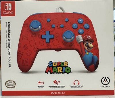 Nintendo Switch Enhanced Wired Controller, Super Mario With Mappable Buttons