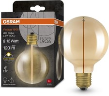 OSRAM Vintage Edition LED Lampe E27 G95 12W Ersatz 2700K warmweiß klar 1er