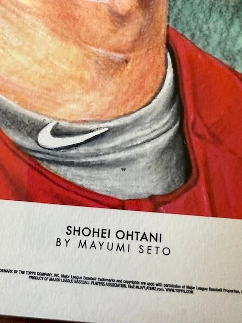 2019 Topps Transcendent VIP Shohei Ohtani by Mayumi Seto Lithograph 8x10 28/50 - Image 2 of 3