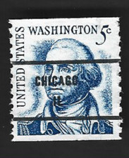 Scott# 1283 5c George Washington Precancel - CHICAGO ILL. - (A-2)