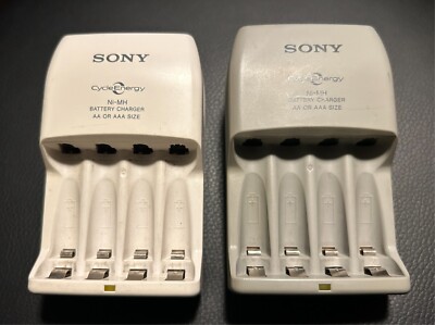 Sony BCG 34HLD AAA AA Battery Chargers TWO Units