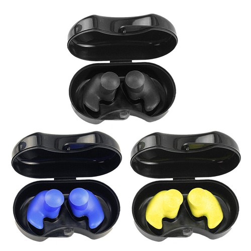 1 Pair Soft Silicone Ear Plugs For Swimming Sleeping Anti Snore Reusable USA