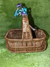 Beautiful Vintage Ukrainian Wicker Easter Basket With Handle