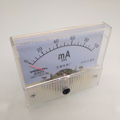 US Stock Analog Panel AMP Current Ammeter Meter Gauge 85C1 0-100mA DC