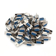 50Pcs D-SUB RS232 DB9 Serial Port 9Pins Female Wire Solder Plug Connector