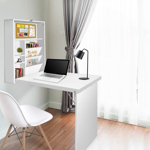 Foldable Laptop Desk Computer Table Convertible Desk With Book Shelf ...