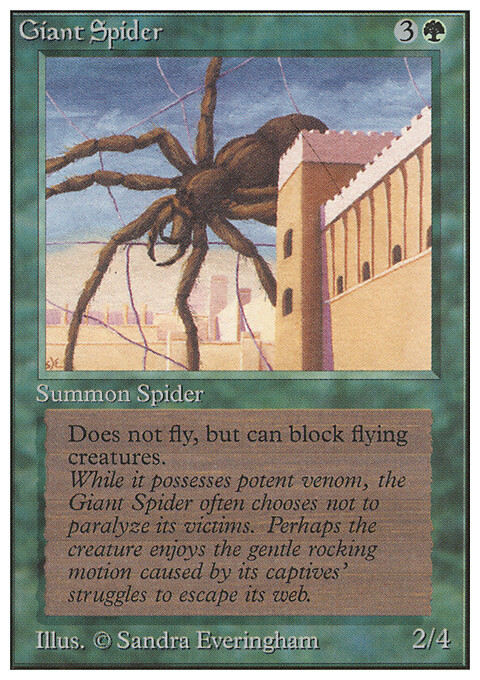 MTG Magic the Gathering Giant Spider (199/302) Unlimited Edition LP