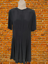 JOULES TOM SIZE UK 12 BLACK SHORT SLEEVE PLAIN CASUAL WORK A-LINE MINI DRESS