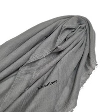 New PREMIUM Quality Crinkle Crimp Plain Maxi Scarf Hijab Shawl Wrap Headscarf UK