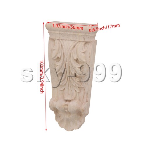 Unpainted Solid Wood Carved Corbels Columns 1.97x0.67x 3.94 Inch F45 Pack of 10 - Bild 4 von 6