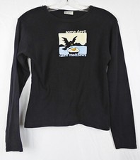 VTG 2003 Dave Matthews Band Some Devil Black L/S T- Shirt L JR Slim Made in USA