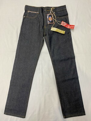 DICKIES MENS JEANS STEEL SELVEDGE MEN RAW INDIGO BLUE SLIM FIT | eBay