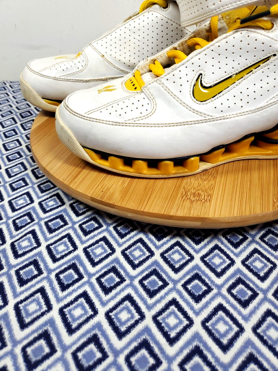 Jermaine O'Neal Nike Shox Youth 3.5Y White Yellow 313149-171