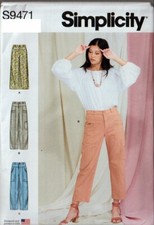 Simplicity 9471 Cropped Pants Sewing Pattern Misses Size H5 U5 New