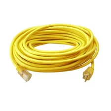 02589 Coleman Lighted End Extension Cord,12/3 SJTW,L 100',Amps 15,Voltage