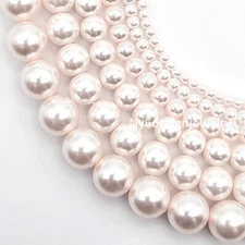 High Quality Glass Pearl Round Spacer Loose Beads 3mm 4mm 6mm 8mm 10mm 12mm 15"