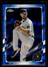 Adrian Houser 2021 Topps Chrome Update Sapphire Edition A Card #US55
