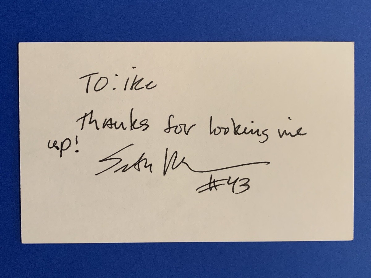 SETH McEWEN #43 (RARE) Signed OREGON DUCKS 3x5 Index Card