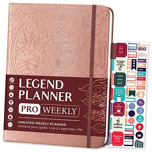 PRO – Deluxe Weekly & Smaller than A4 (7'' x 10'') Rose Gold + Gold Foil
