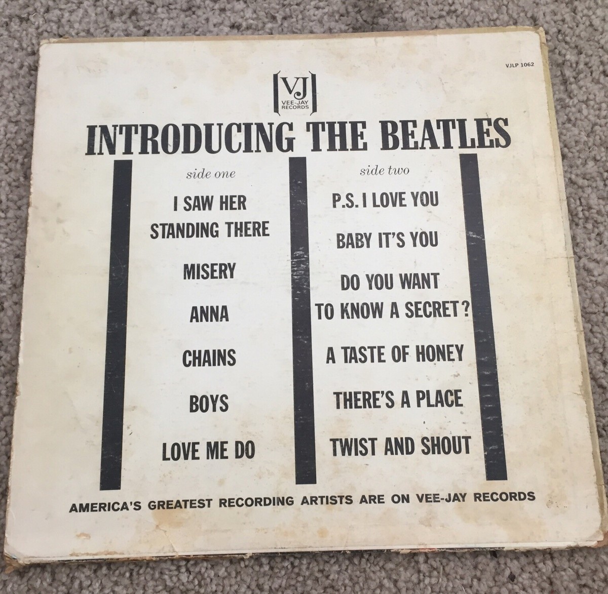 Introducing The Beatles - England's No. 1 Vocal Group - Vee