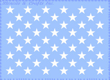 1" STAR STENCIL "50 STARS" TEMPLATE AMERICAN PATRIOTIC FLAG PAINT 8.70" x 12.30"