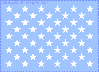 1'' STAR STENCIL ''50 STARS'' TEMPLATE AMERICAN PATRIOTIC FLAG PAINT 8.70'' x 12.30''