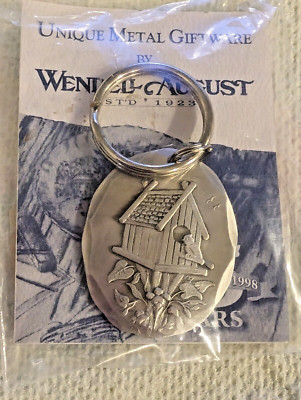 Wendell August Forge Metal Keychain Birdhouse Keyring Vintage Artisan New Gift
