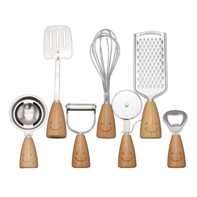 7 Pcs Bottle Opener Eggbeater Peeler Spatula Stainless Steel Kitchen Tool Set