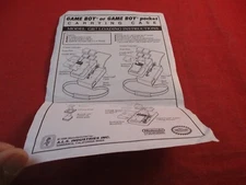 Nintendo Game Boy / GB Pocket Carrying Case Model GB7 Instruction Sheet ONLY #S