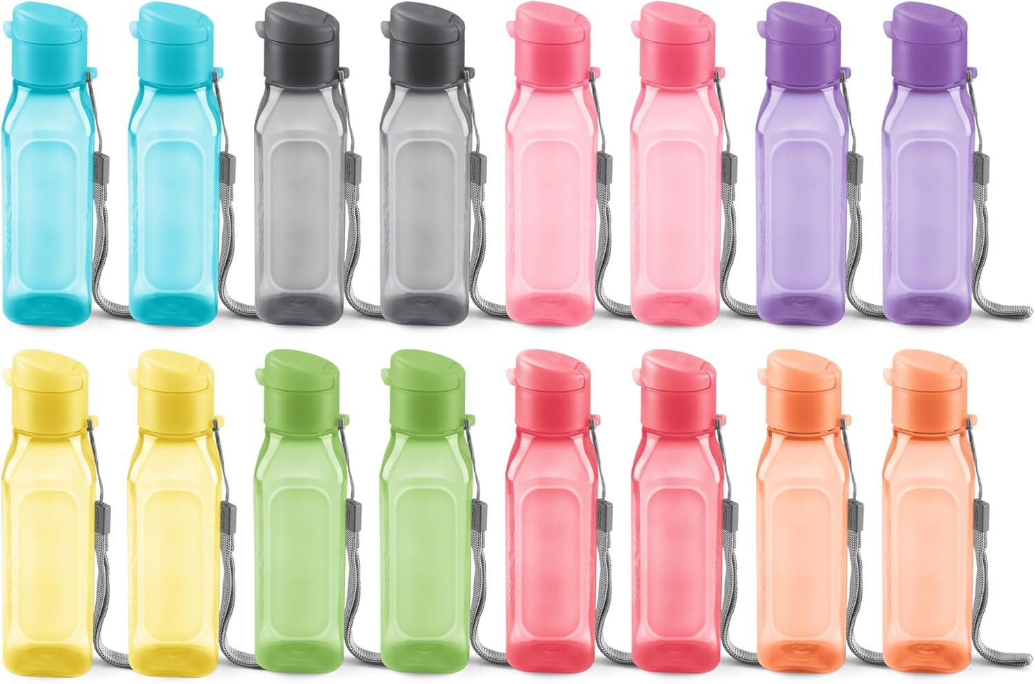 Set Of 16 &ndash;10oz Multicolor Water Bottles For Kids And Adul