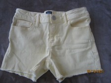 EUC GAP DENIM Girls Shortie Shorts Size 12 Yellow