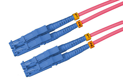 CONBIC  1m LWL E2000U-E2000U Glasfaser Patchkabel OM4 Multimode Duplex 50/125