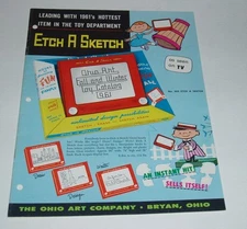 1961 OHIO ART Toy Catalog Tin Tops Tea Sets Farm Playsets Buckeye Trucks Tractor
