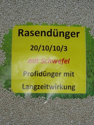 30 kg Rasendnger Dnger Volldnger 20/10/10/3 mit 3%Schwefel 20%Stickstoff  Prof | eBay.de