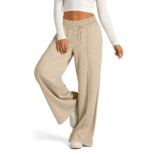 Damen Sporthose Lange Hose Jogginghose Weites Bein Hose Freizeithose - Bild 8 von 34