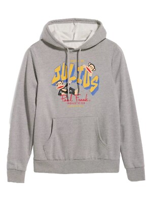 New Paul Frank Julius Adult Medium Cotton Blend Grey Hoodie