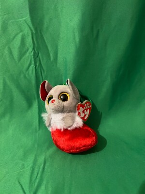 Ty Beanie Baby- Bundles the grey mouse  Clip GLITTER EYES Pre-Owned with tags.